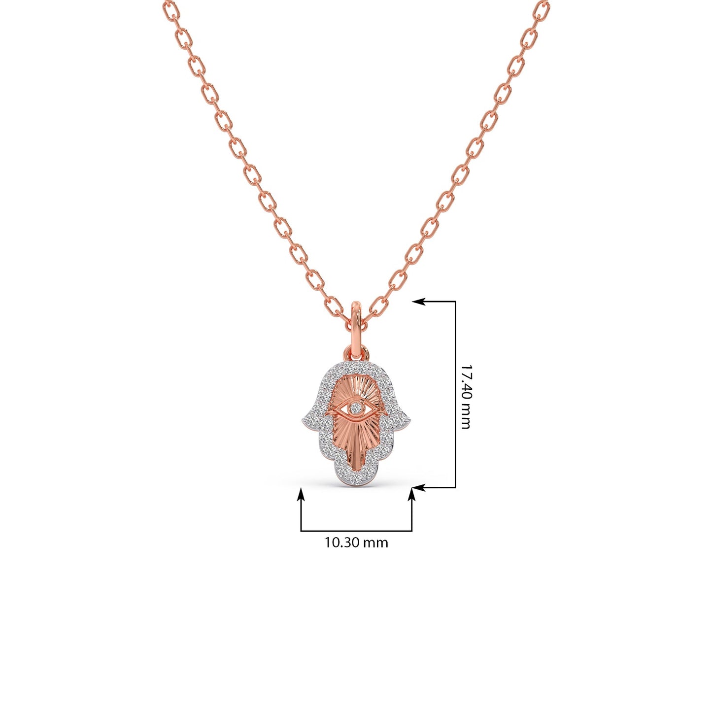 Hamsa Hand Diamond Pendant