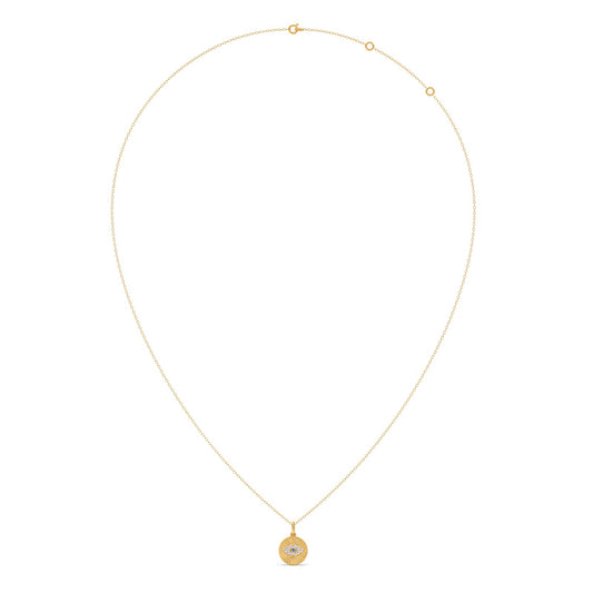 Round Diamond Medallion Pendant