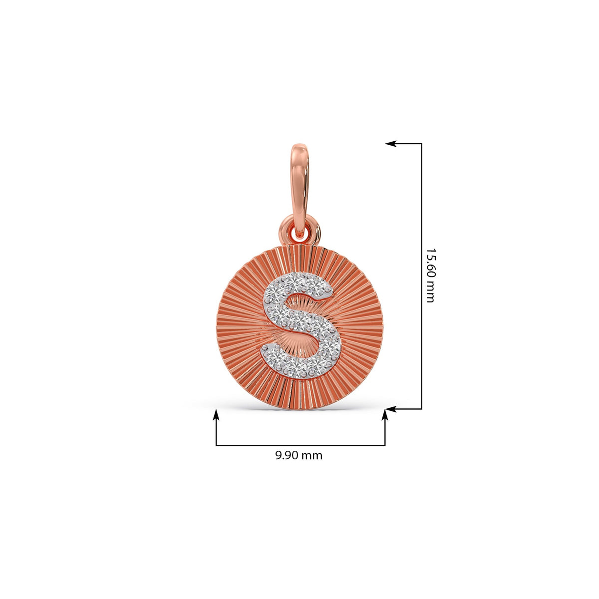 Sparkling S Diamond Pendant