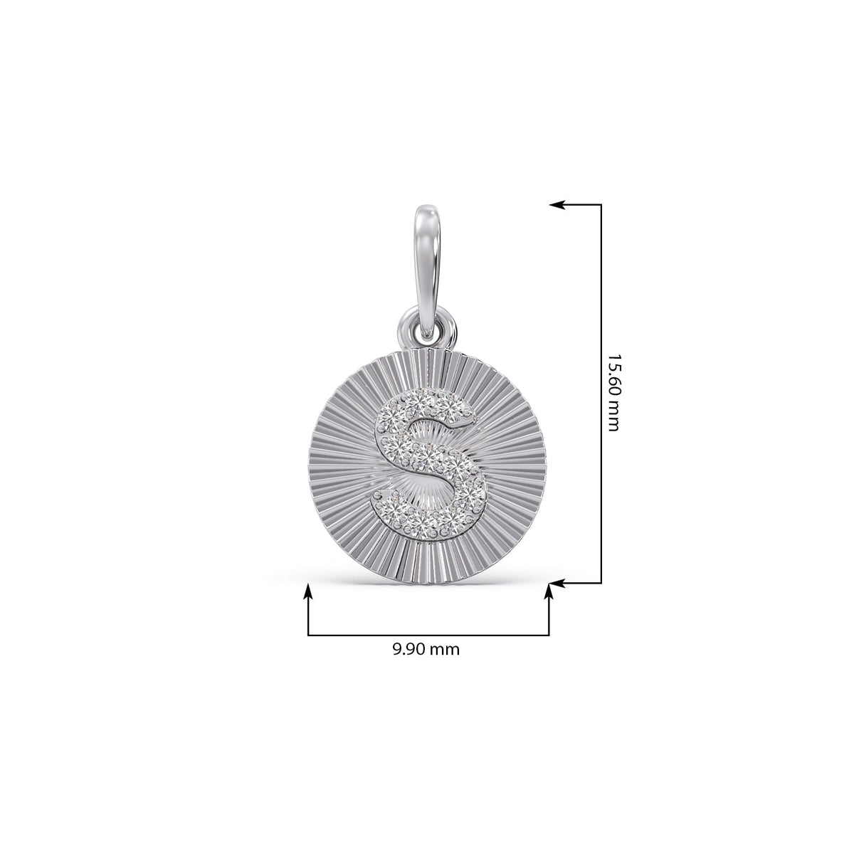 Sparkling S Diamond Pendant