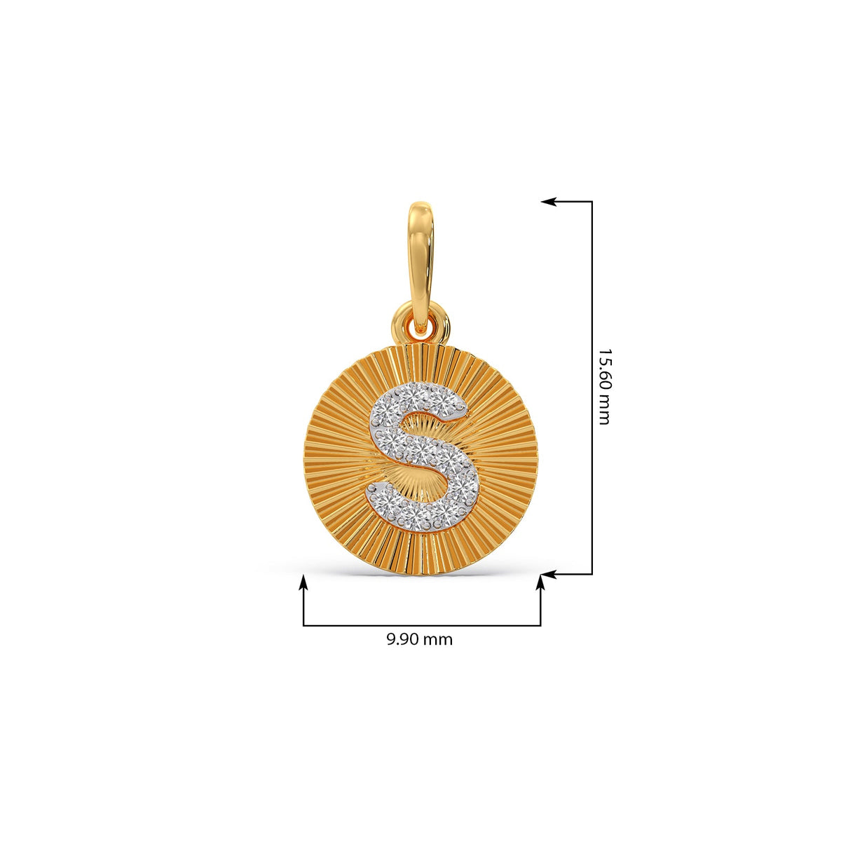 Sparkling S Diamond Pendant