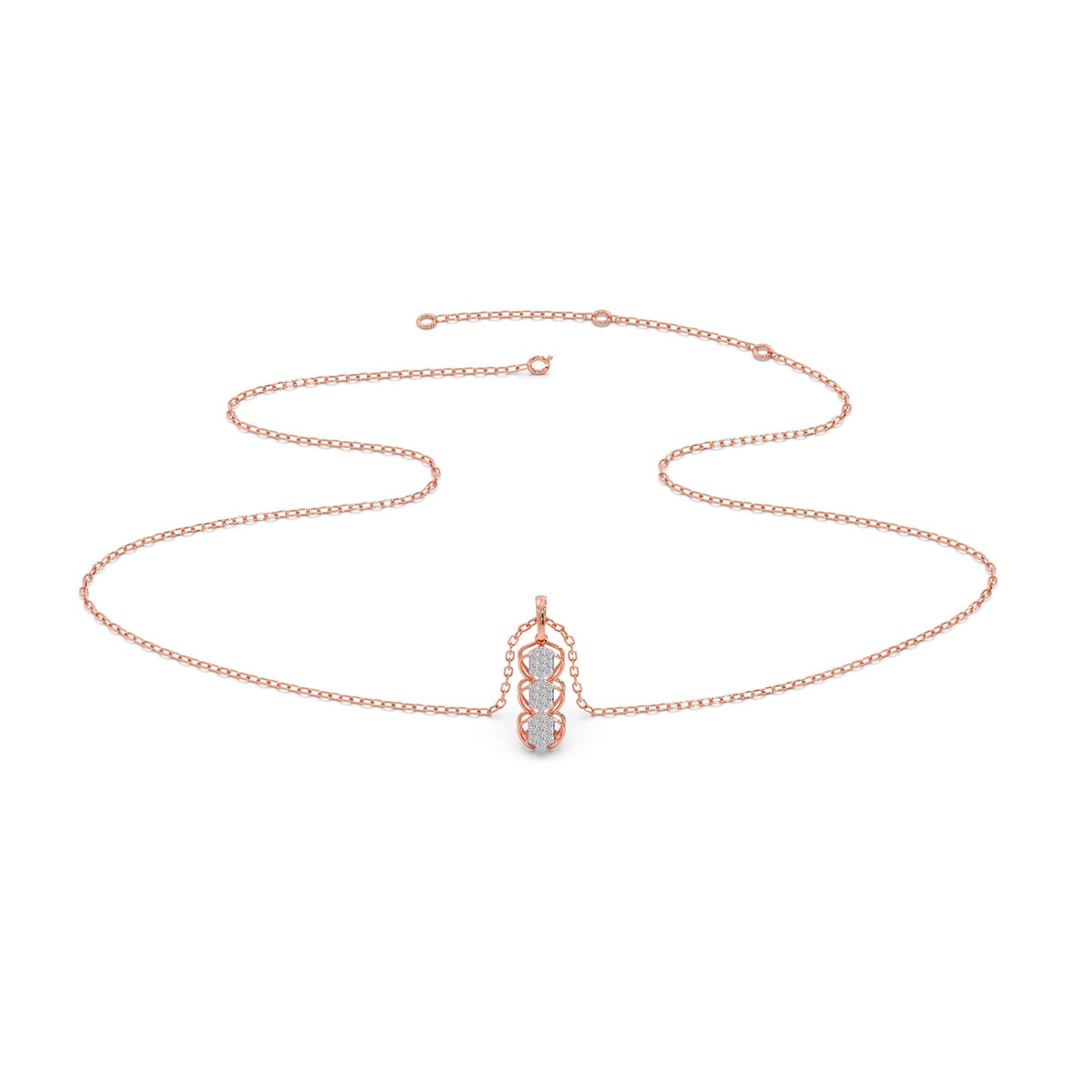 Antiqua Drop Diamond Pendant Necklace