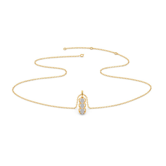 Antiqua Drop Diamond Pendant Necklace