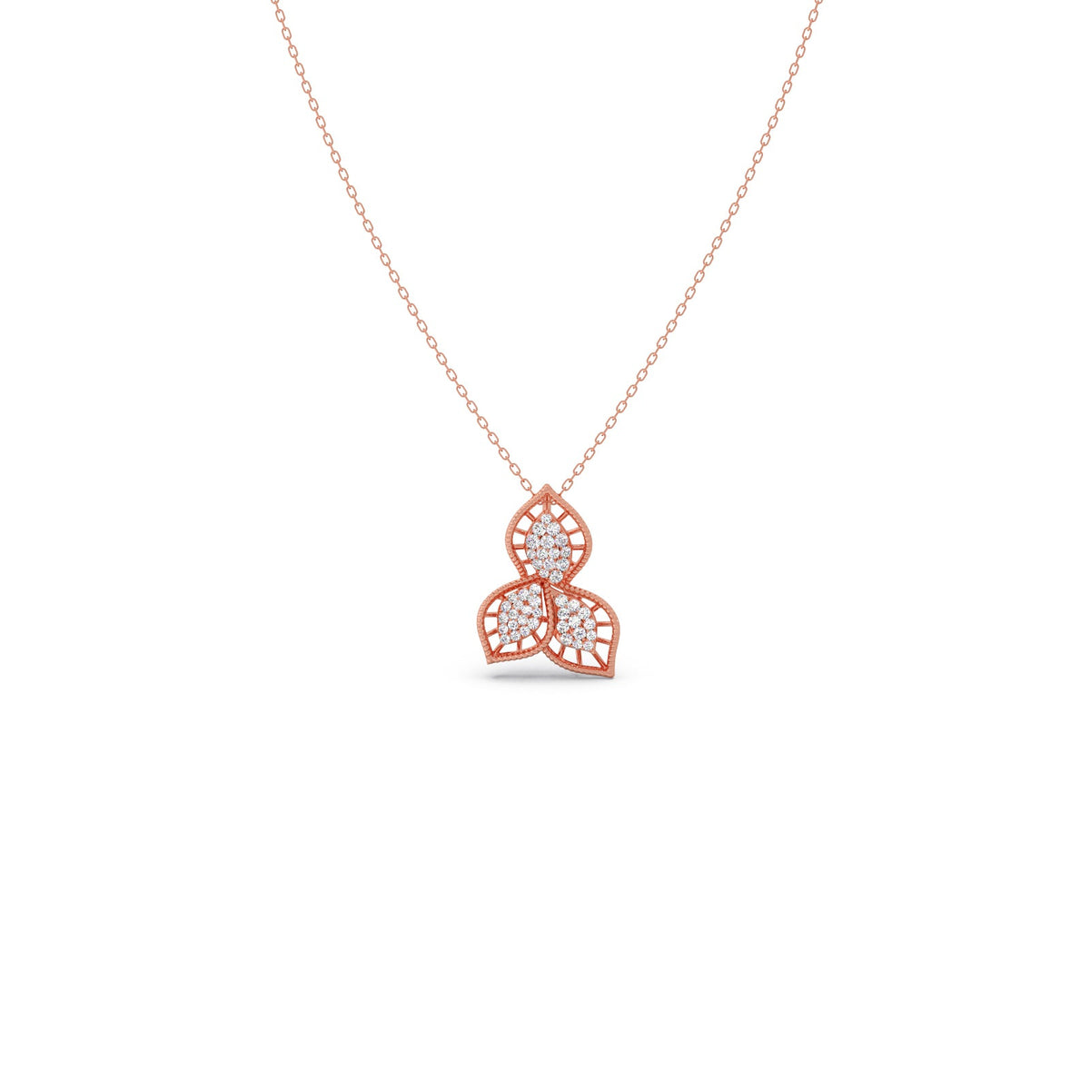 Trinity Bloom Diamond Pendant