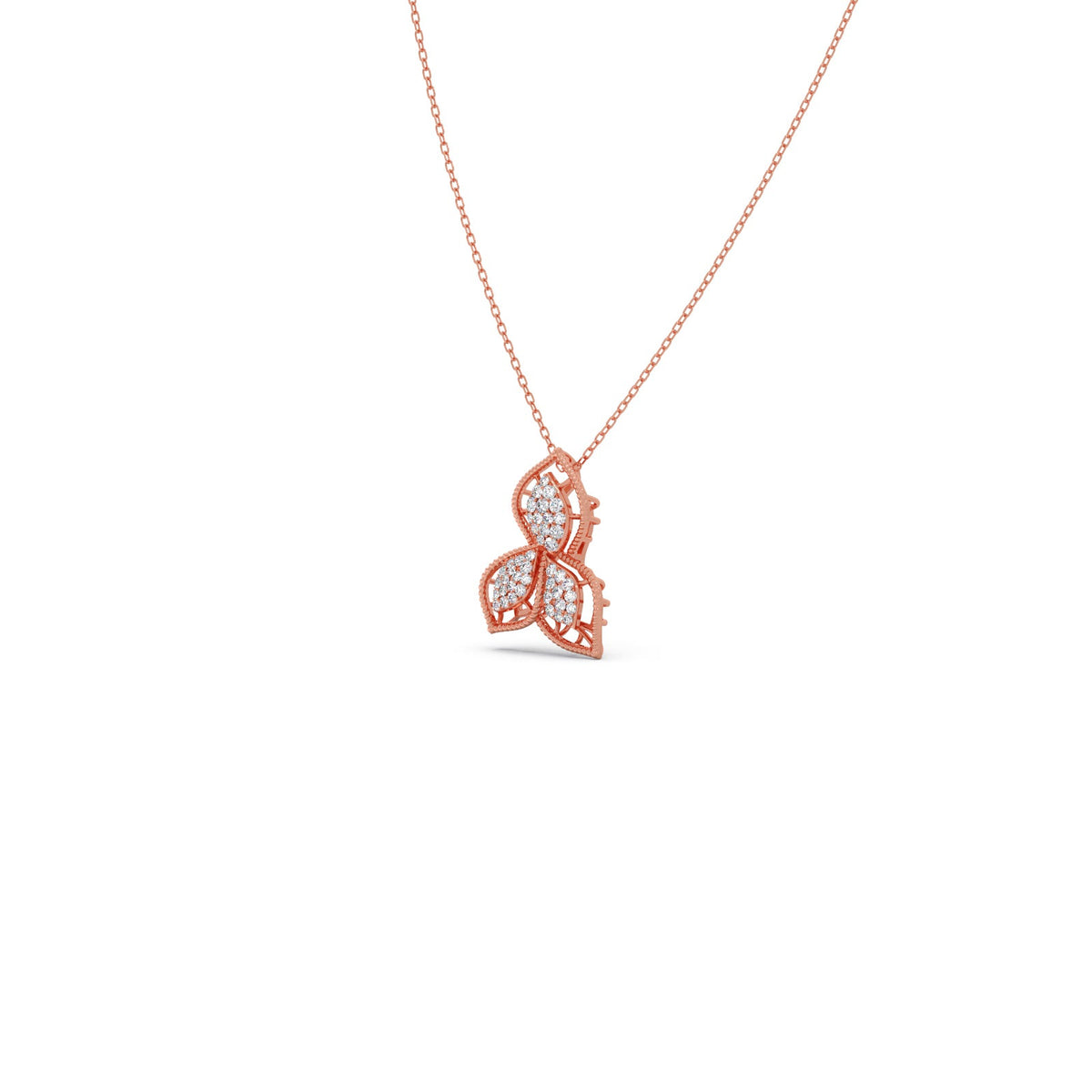 Trinity Bloom Diamond Pendant