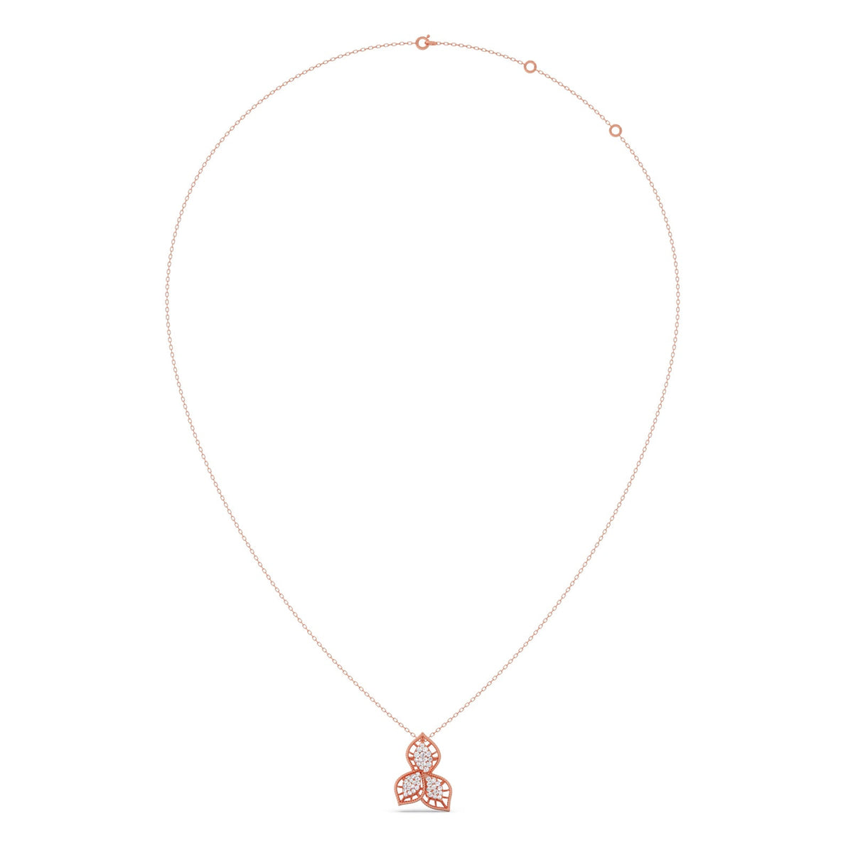 Trinity Bloom Diamond Pendant