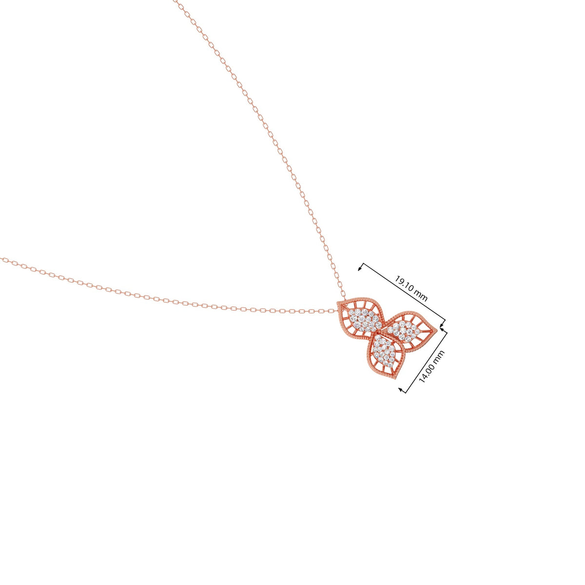 Trinity Bloom Diamond Pendant