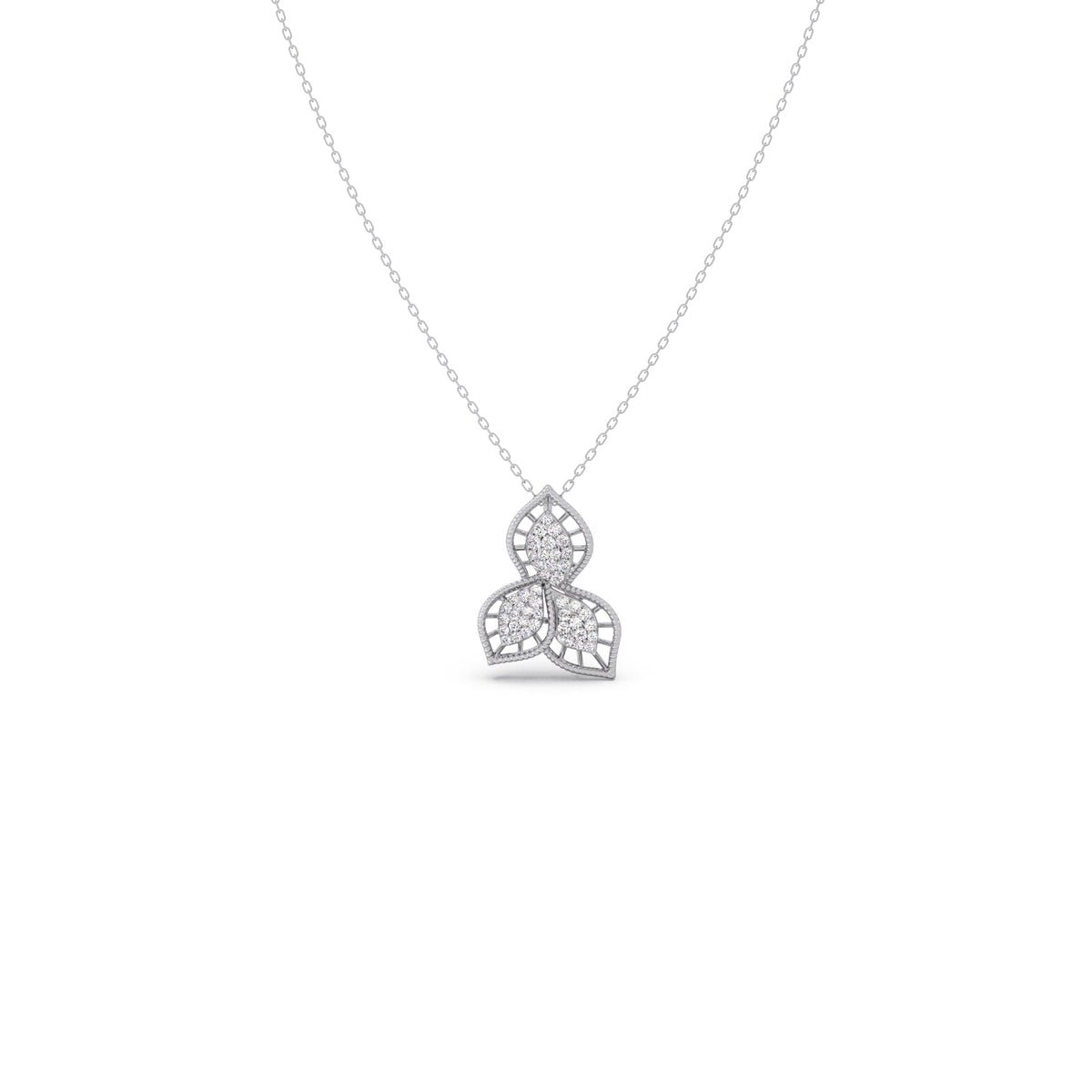 Trinity Bloom Diamond Pendant