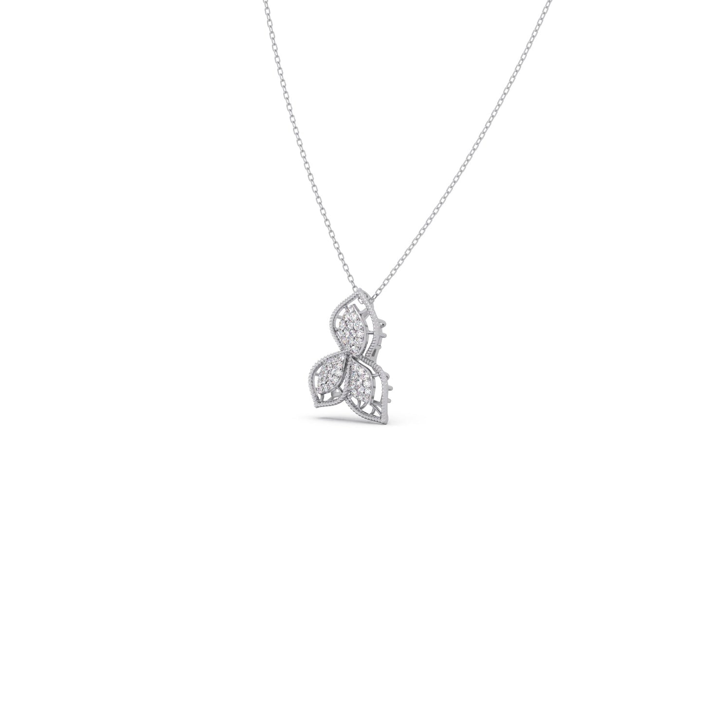 Trinity Bloom Diamond Pendant