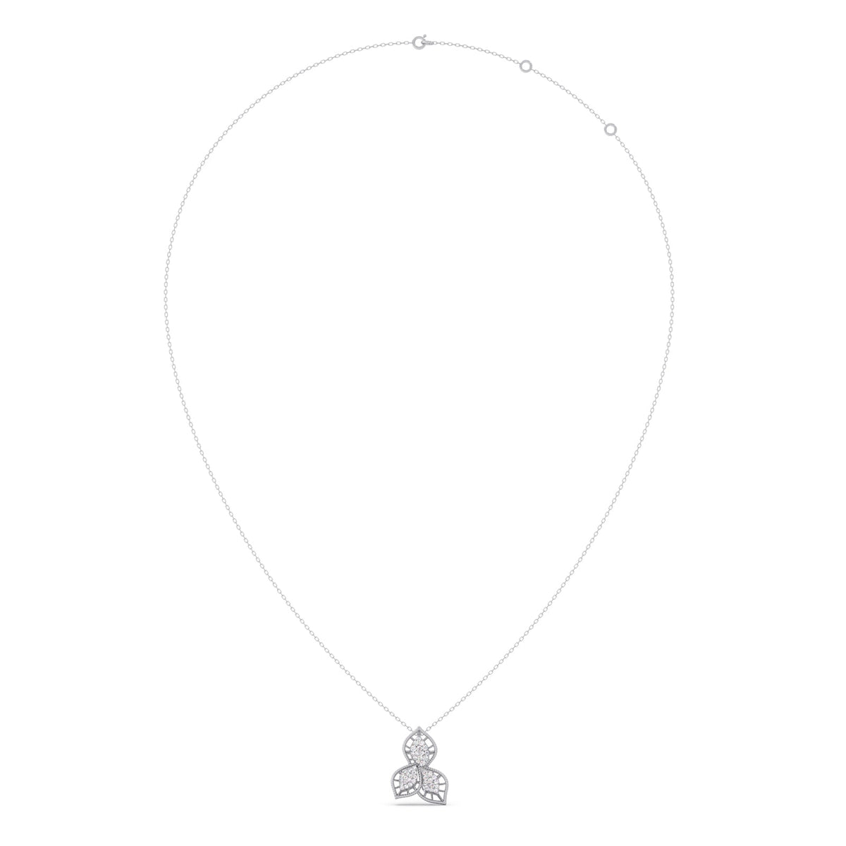 Trinity Bloom Diamond Pendant