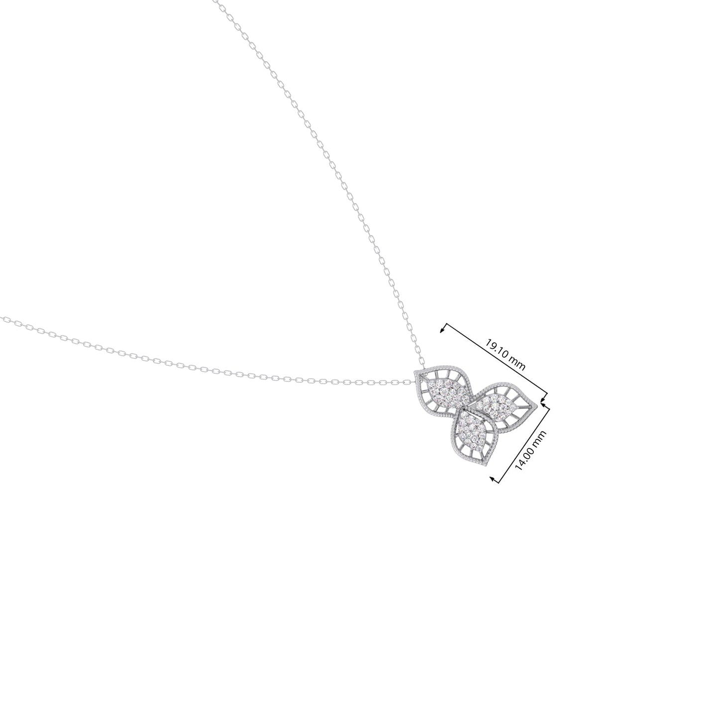 Trinity Bloom Diamond Pendant