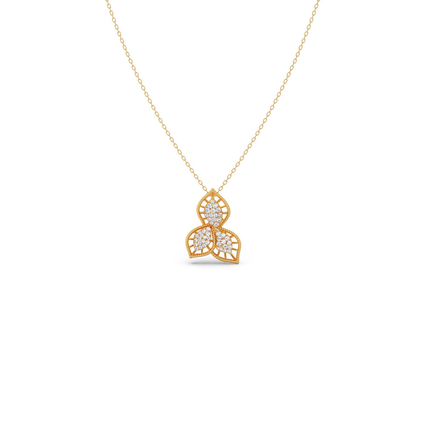Trinity Bloom Diamond Pendant
