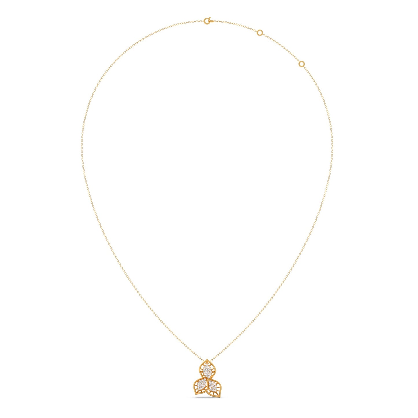 Trinity Bloom Diamond Pendant