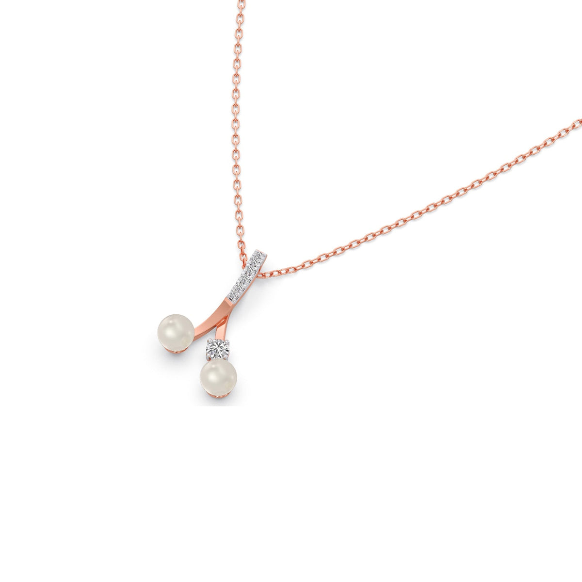 Wishbone Round Diamond Pendant