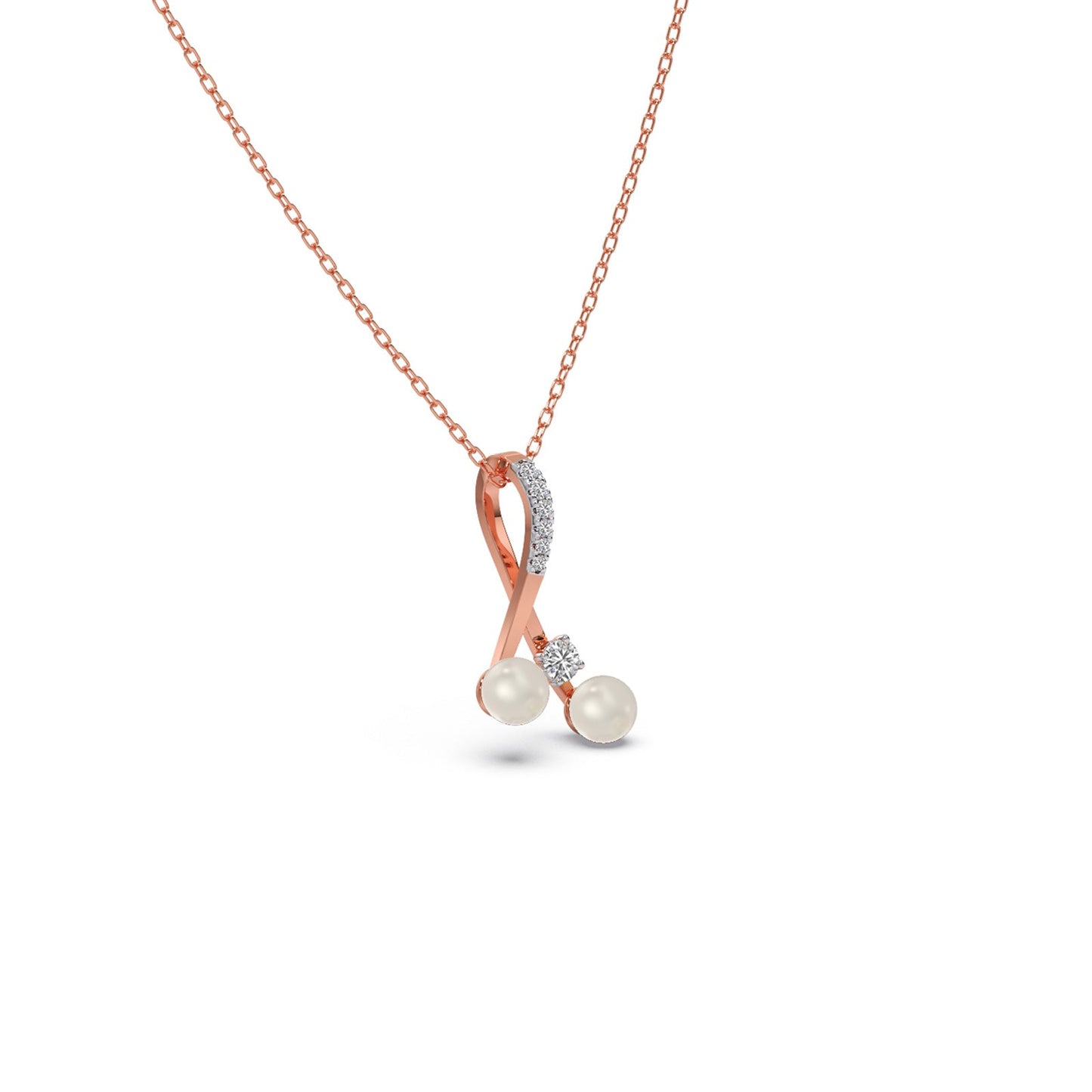 Wishbone Round Diamond Pendant