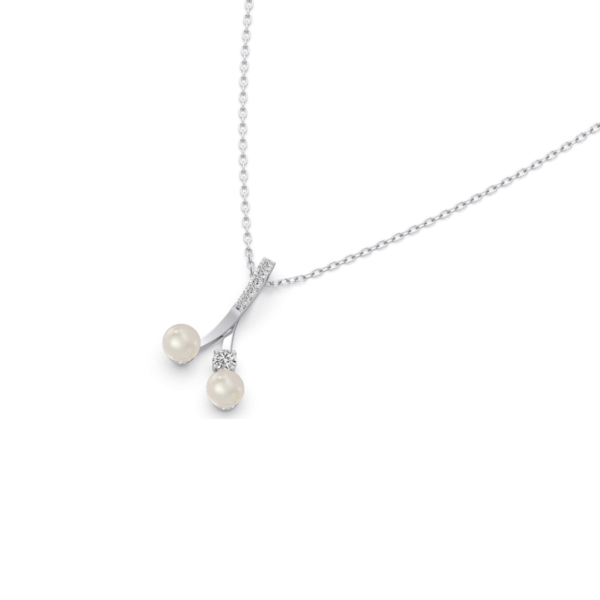 Wishbone Round Diamond Pendant