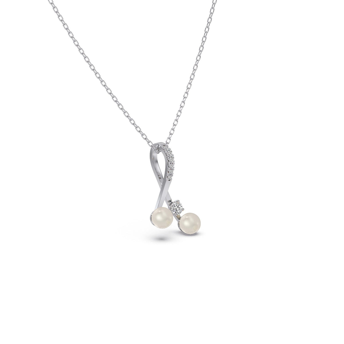 Wishbone Round Diamond Pendant