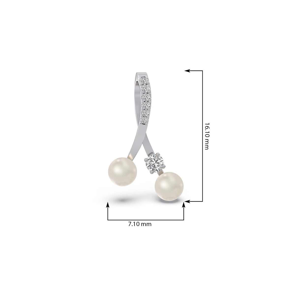 Wishbone Round Diamond Pendant