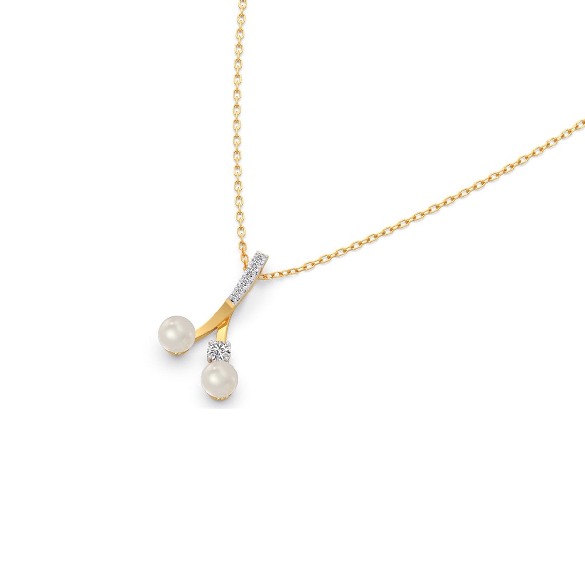 Wishbone Round Diamond Pendant