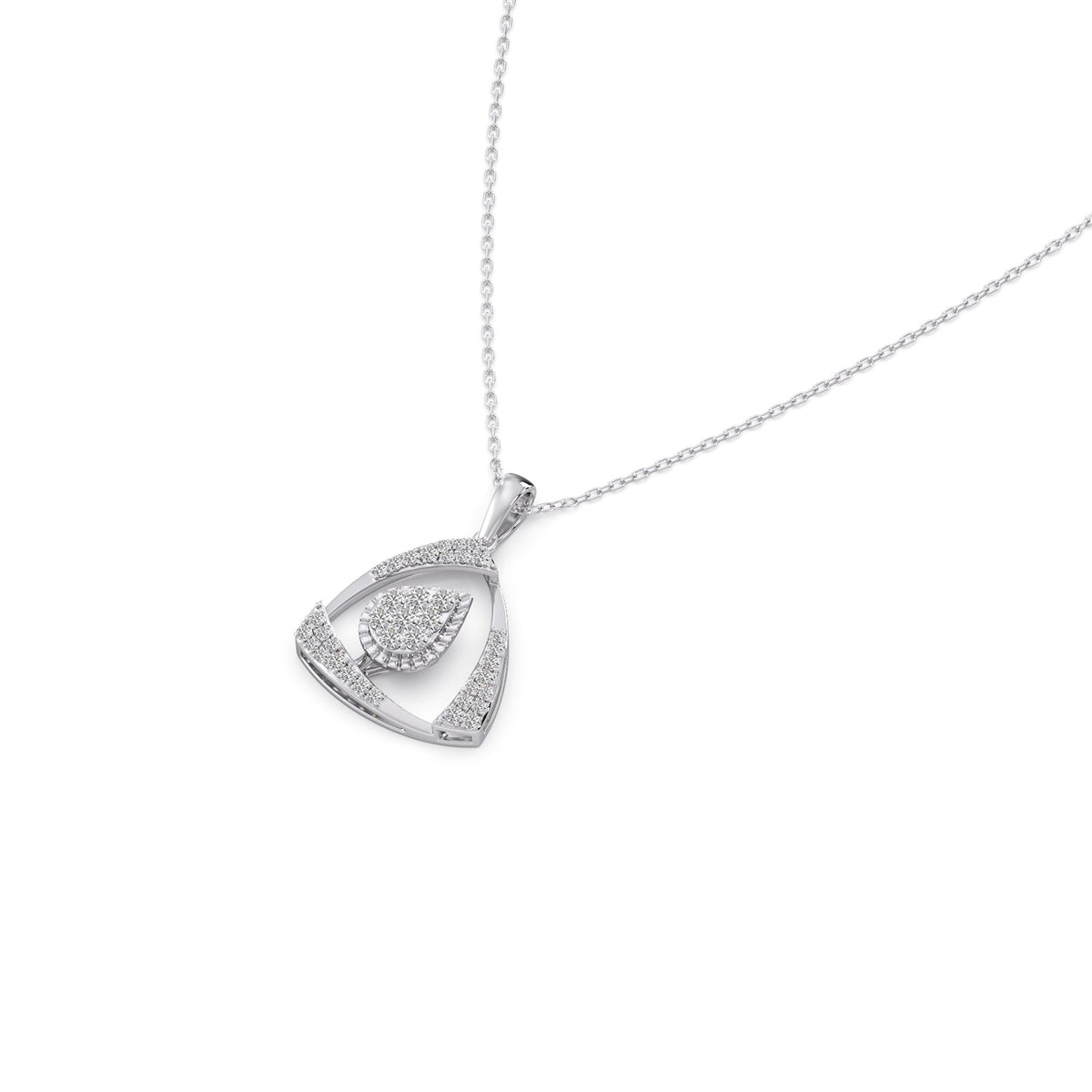 Halo Petal Pendant Necklace