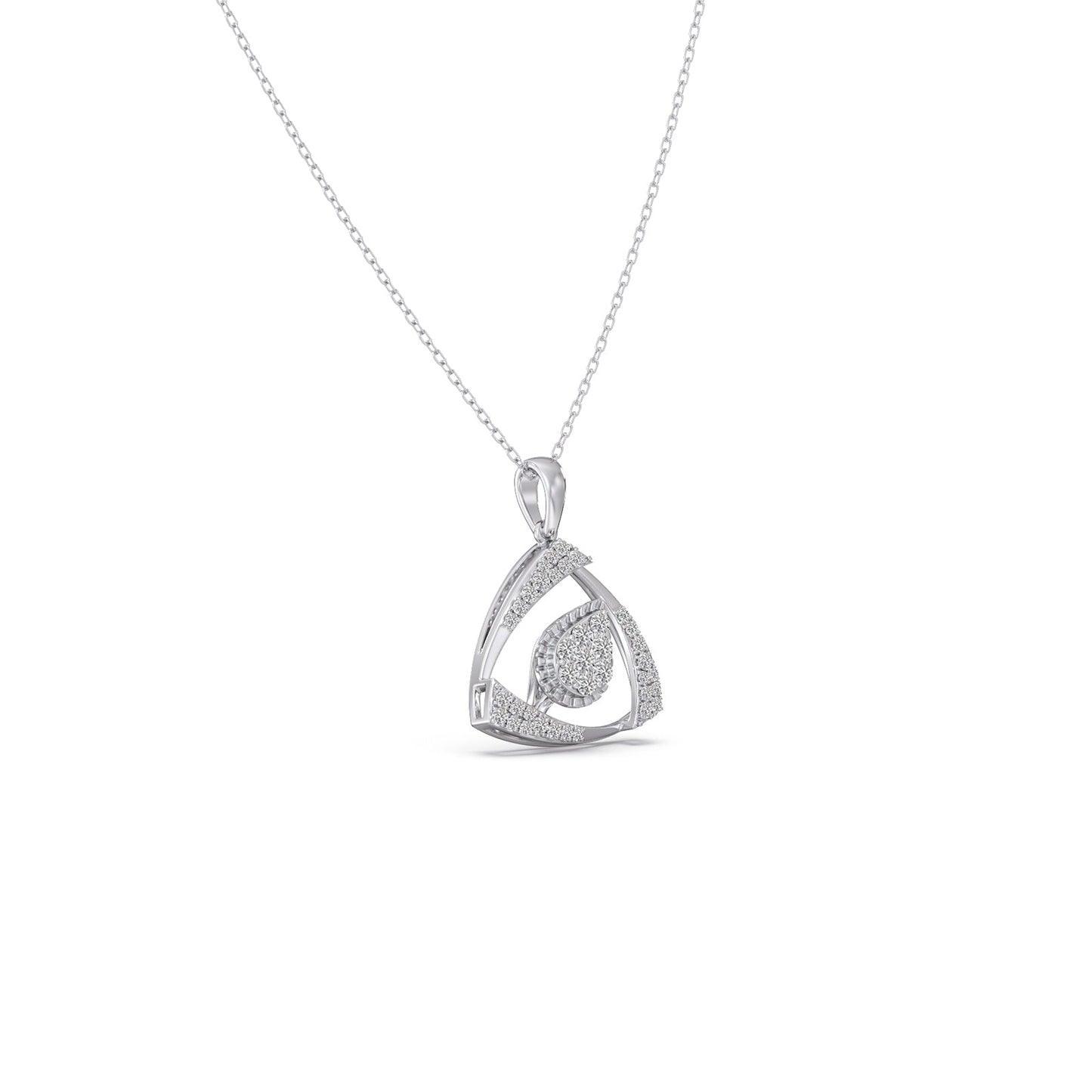 Halo Petal Pendant Necklace