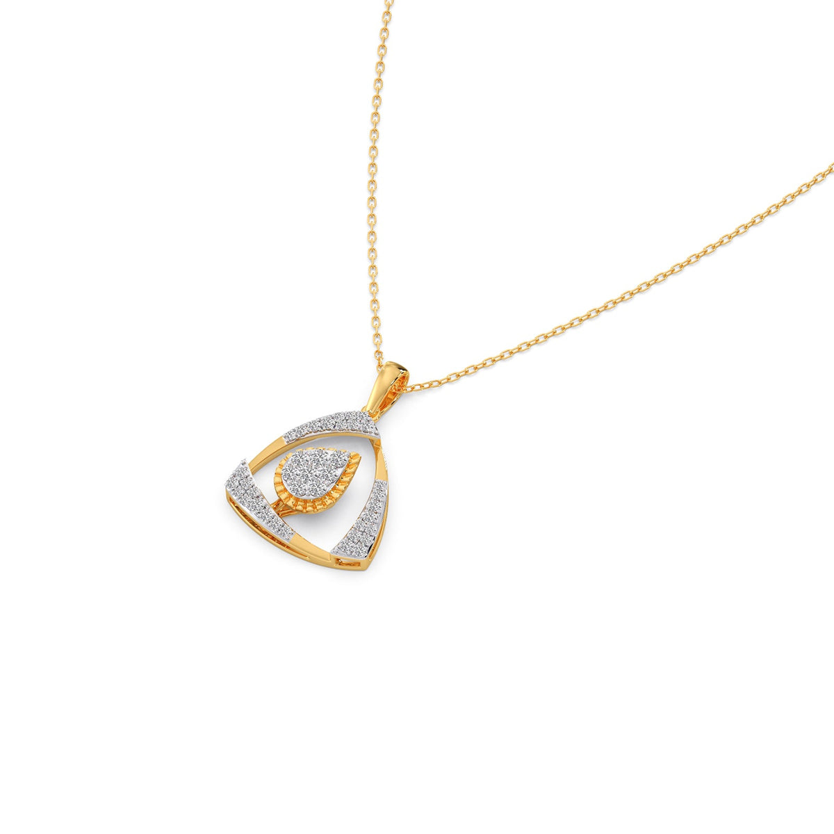 Halo Petal Pendant Necklace