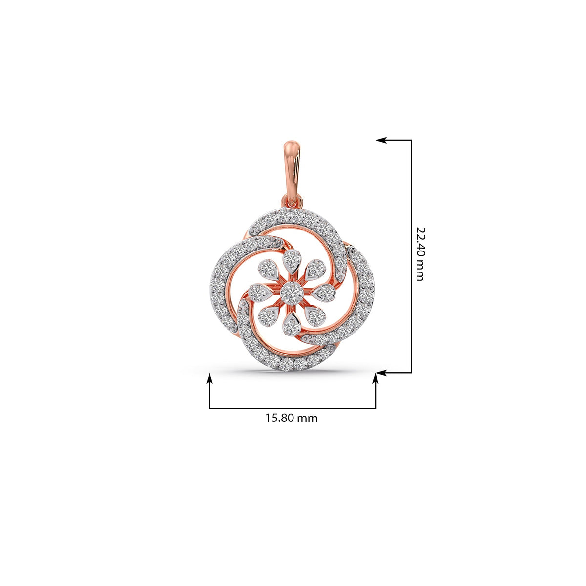 Shimmering Bloom Diamond Pendant