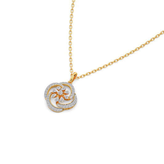 Shimmering Bloom Diamond Pendant