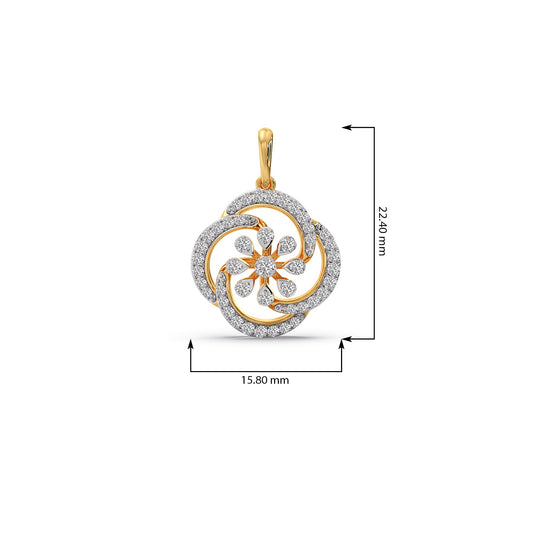 Shimmering Bloom Diamond Pendant