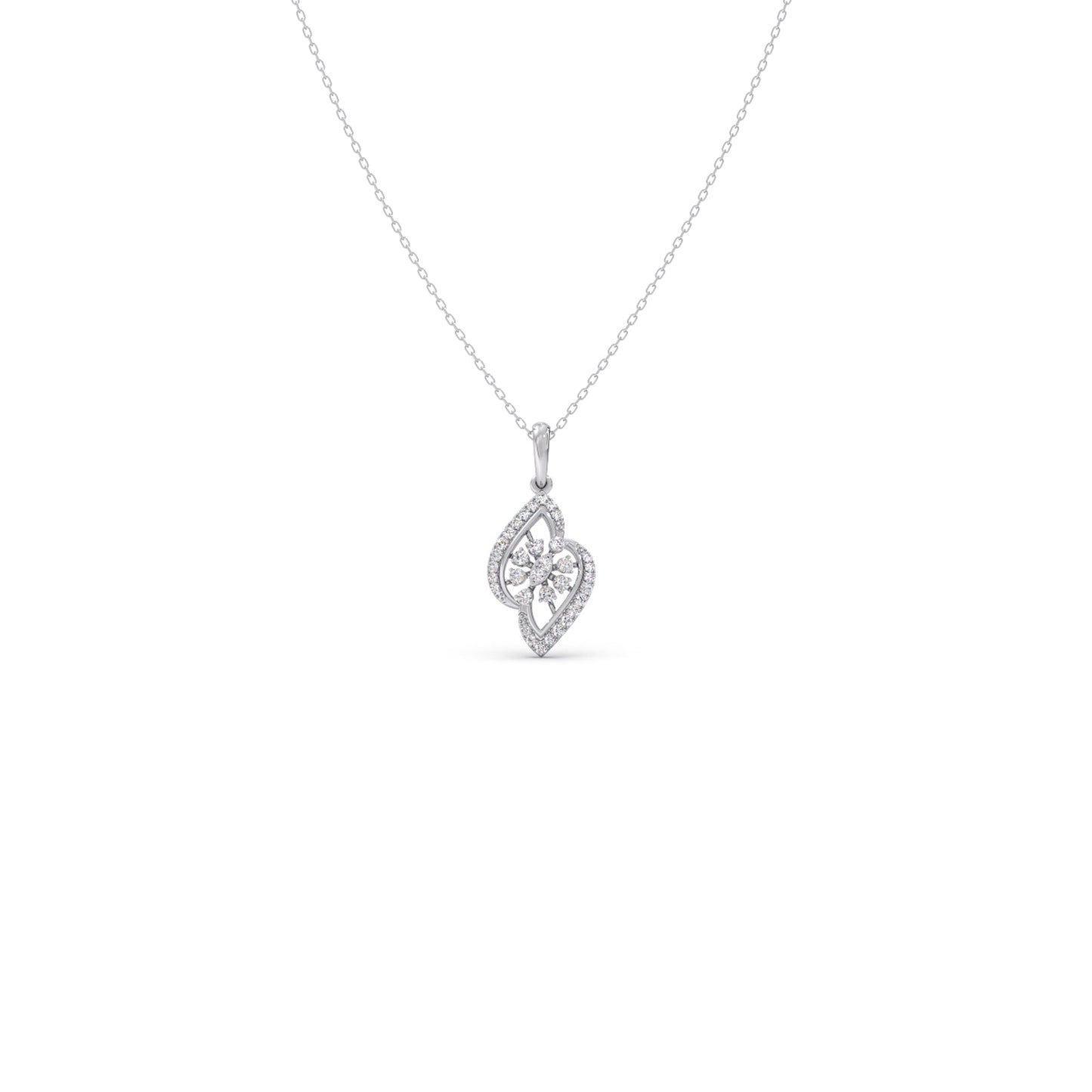 Floral Mirage Diamond Pendant Necklace