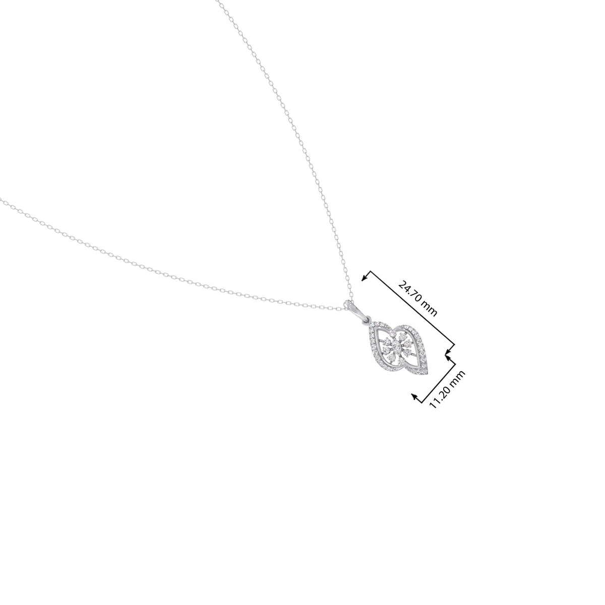 Floral Mirage Diamond Pendant Necklace