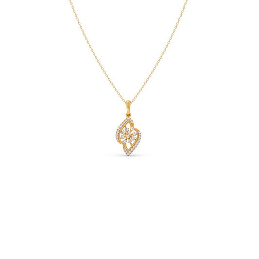 Floral Mirage Diamond Pendant Necklace