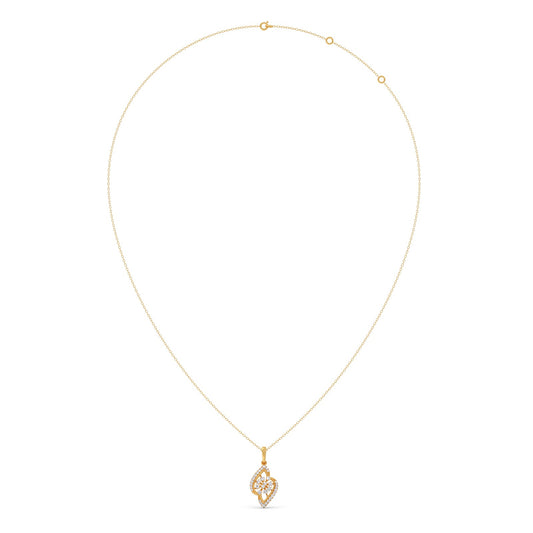 Floral Mirage Diamond Pendant Necklace