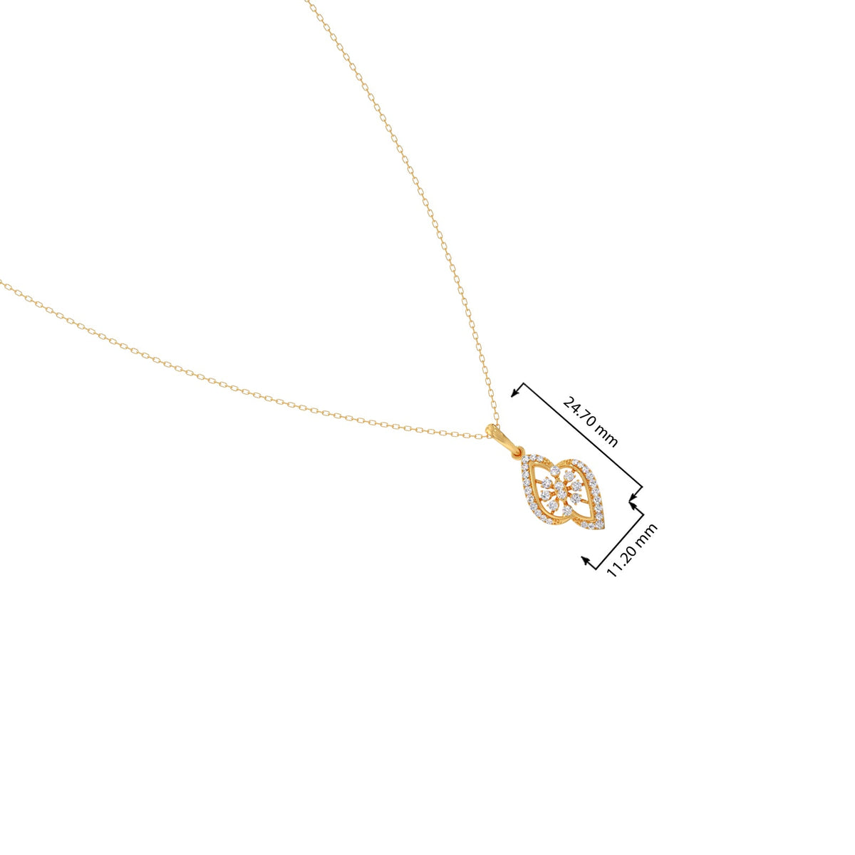 Floral Mirage Diamond Pendant Necklace