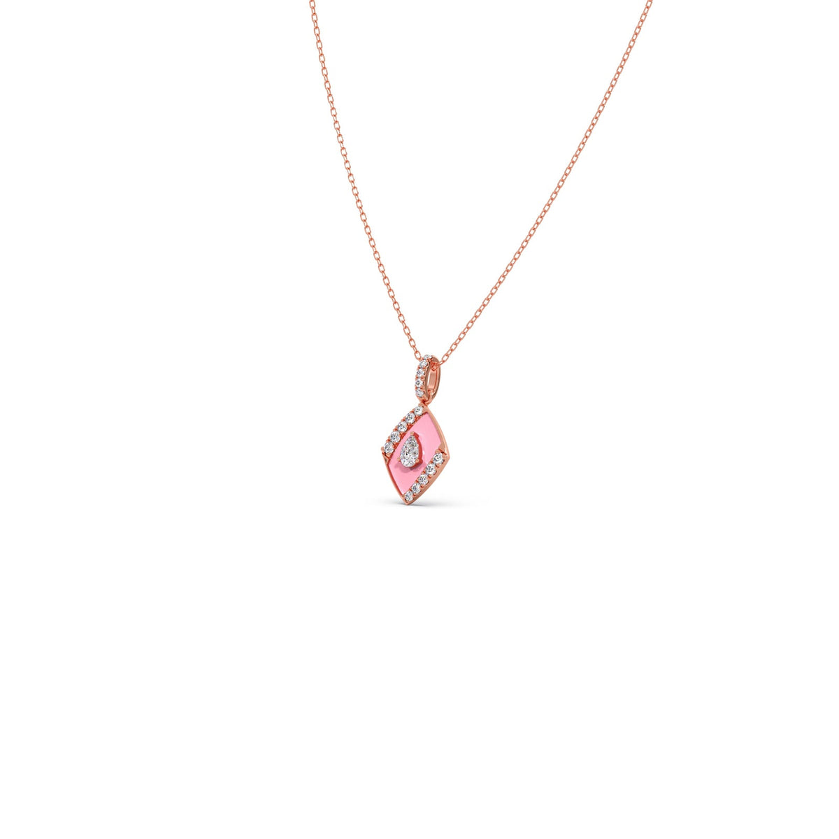 Cotton Candy Diamond Kite Pendant