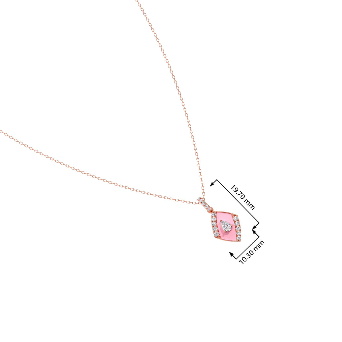 Cotton Candy Diamond Kite Pendant