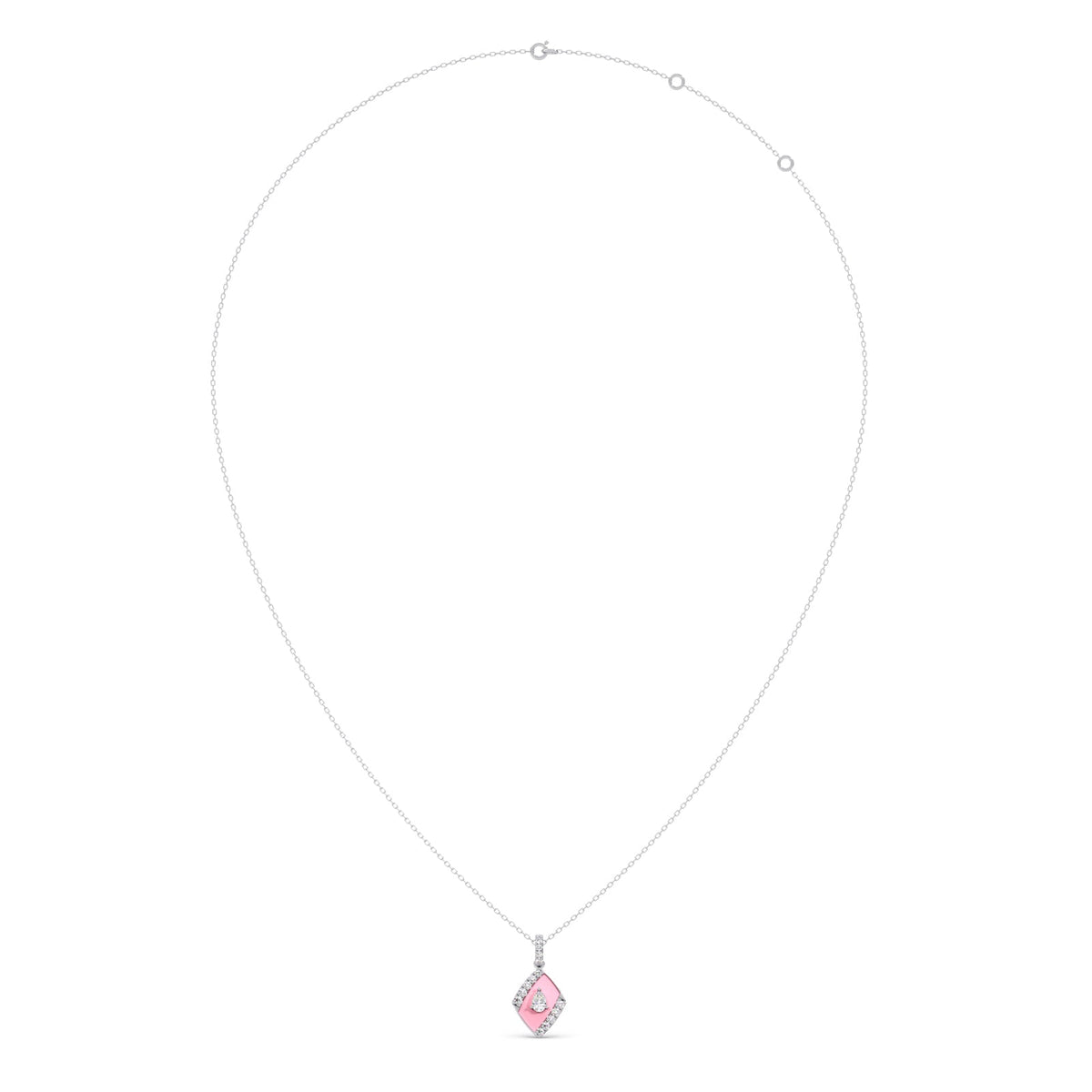 Cotton Candy Diamond Kite Pendant