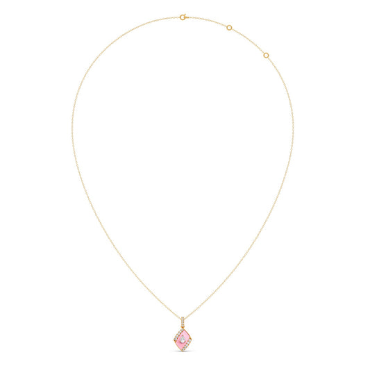 Cotton Candy Diamond Kite Pendant