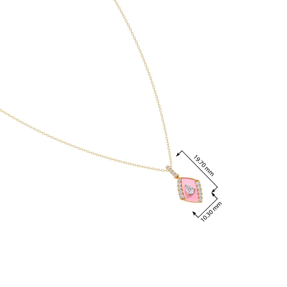 Cotton Candy Diamond Kite Pendant