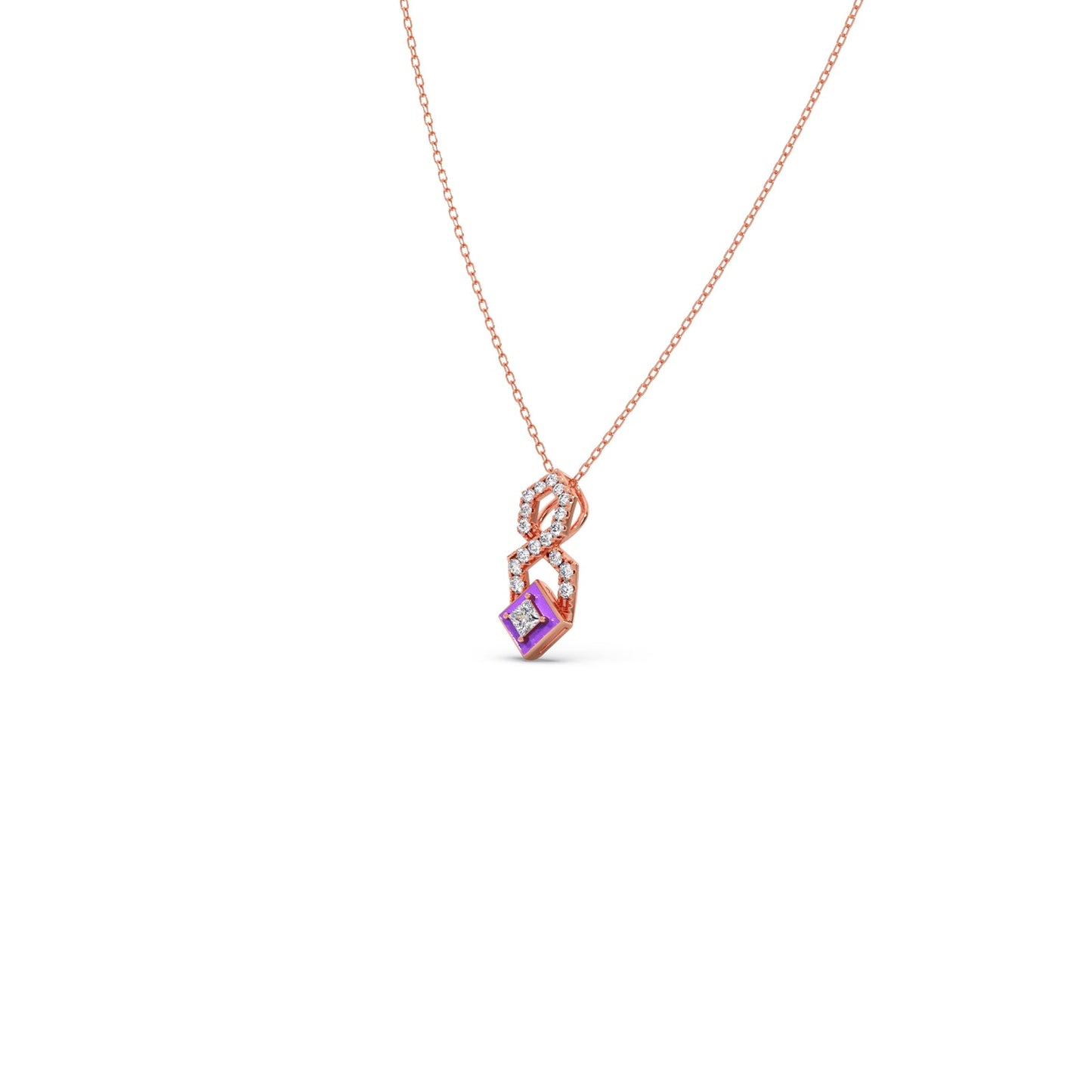 Cotton Candy HexDiamond Necklace