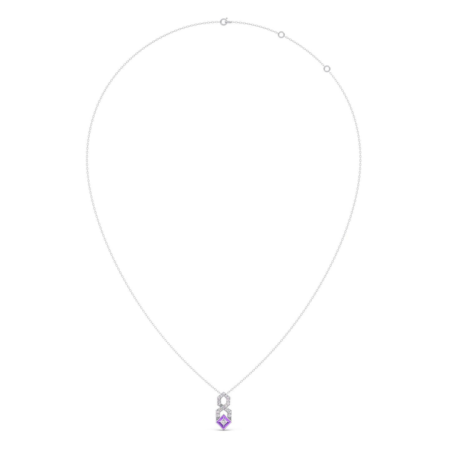 Cotton Candy HexDiamond Necklace