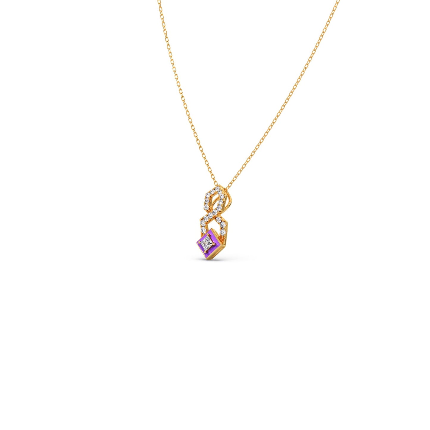 Cotton Candy HexDiamond Necklace