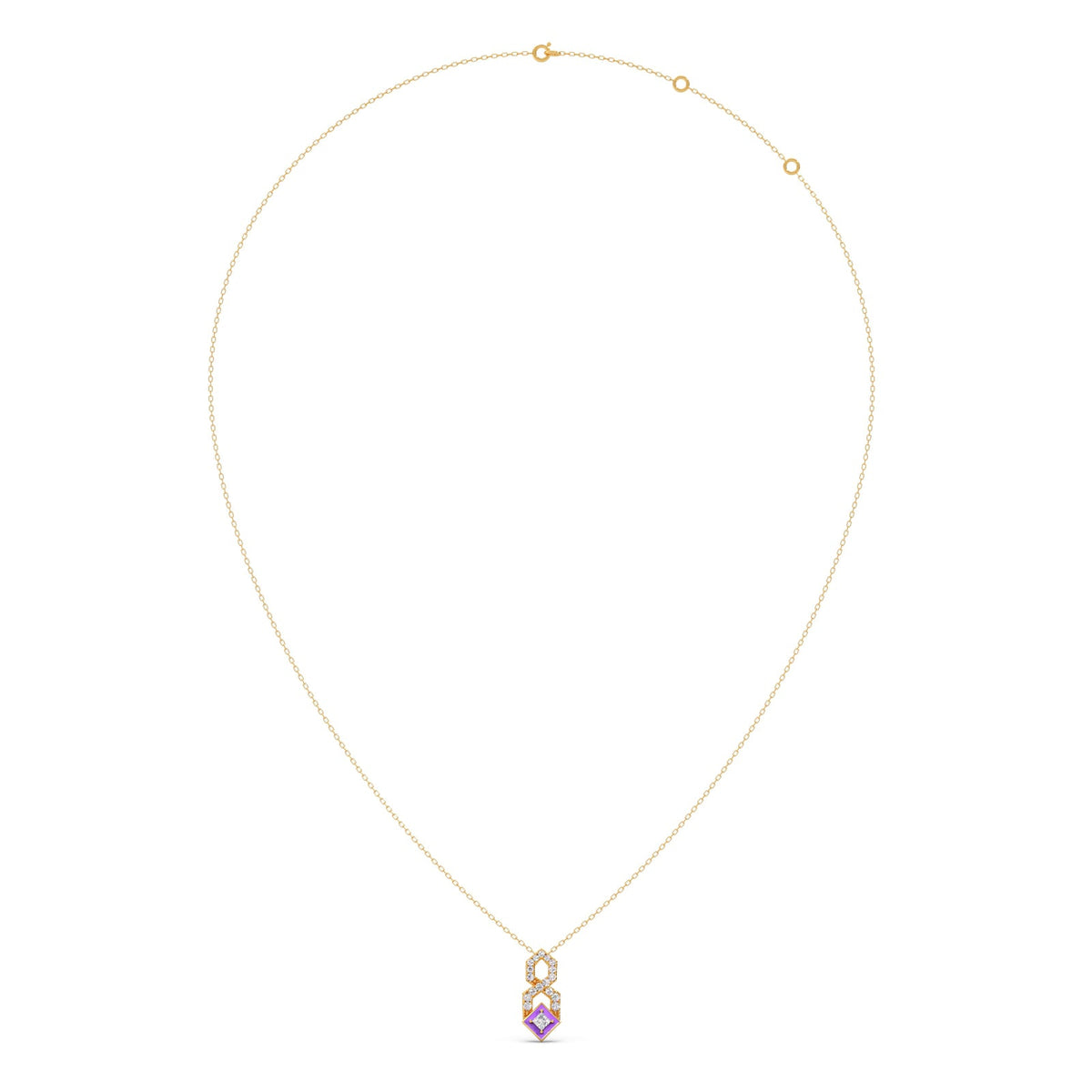 Cotton Candy HexDiamond Necklace