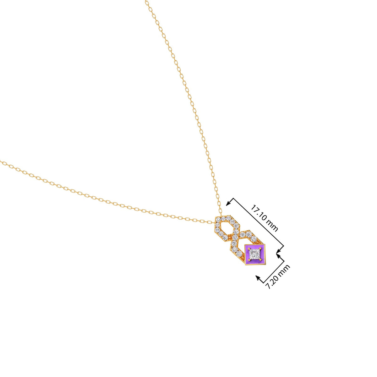 Cotton Candy HexDiamond Necklace