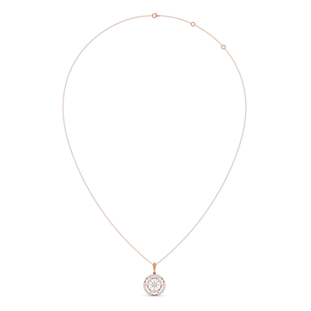 Eternal Oval Diamond Pendant Necklace