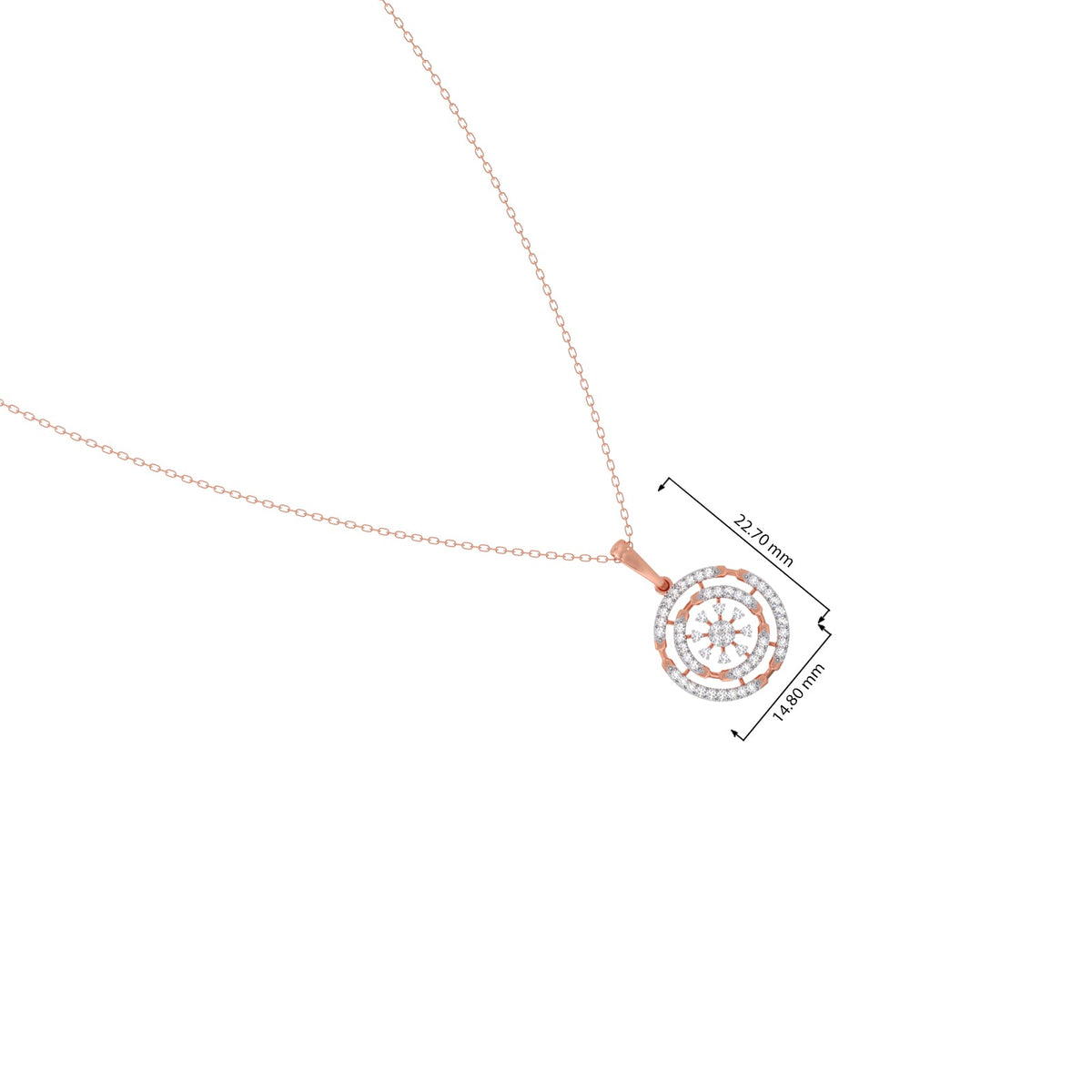 Eternal Oval Diamond Pendant Necklace