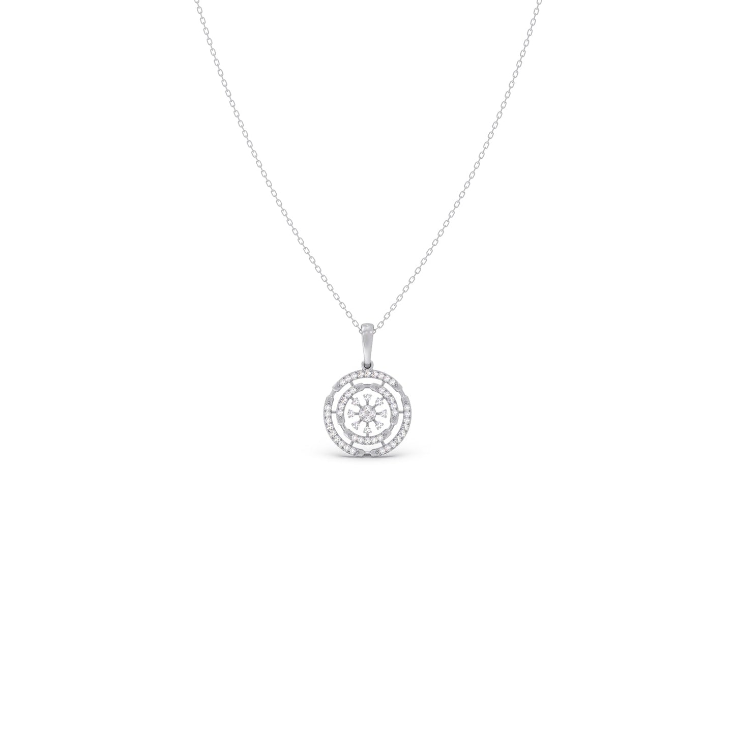 Eternal Oval Diamond Pendant Necklace