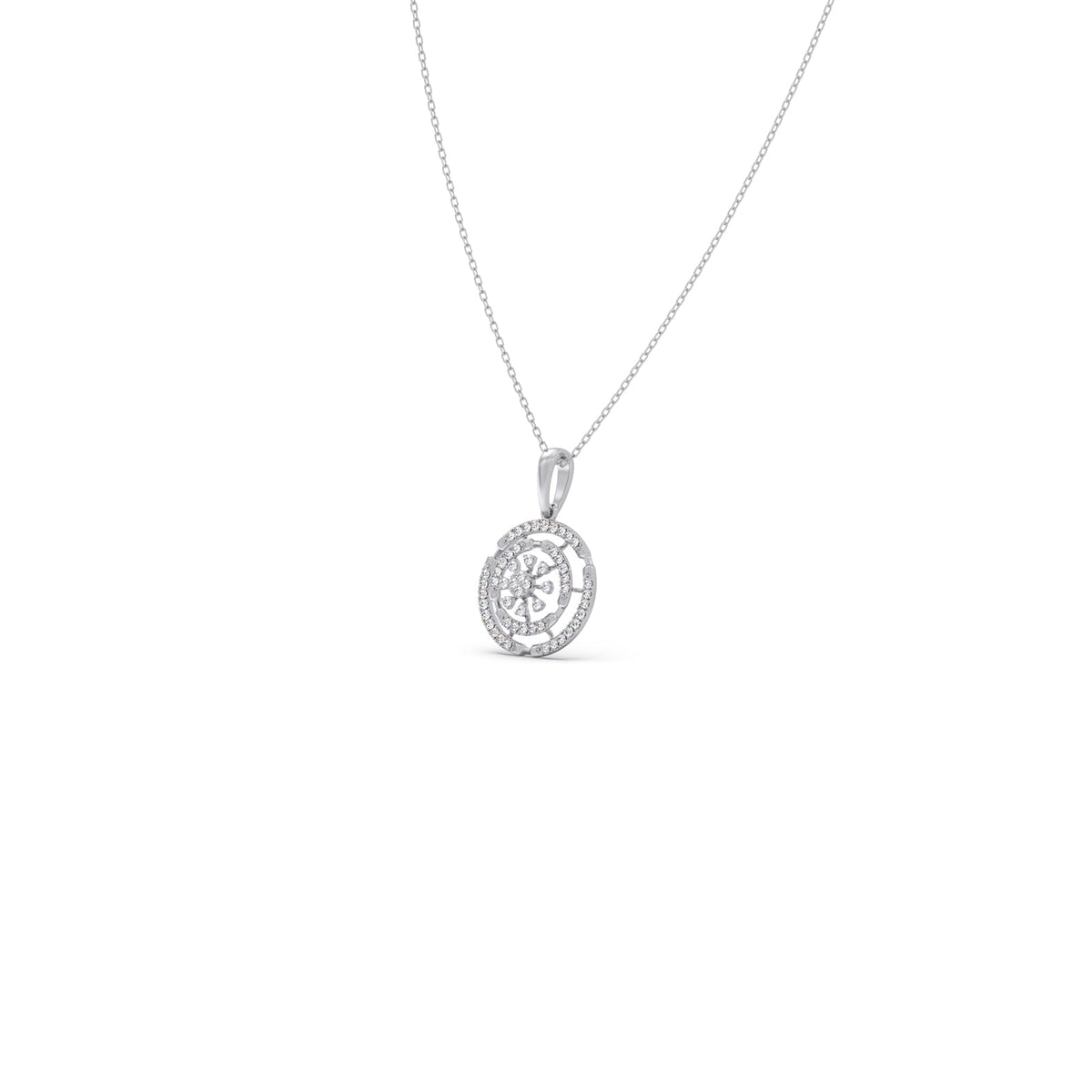 Eternal Oval Diamond Pendant Necklace