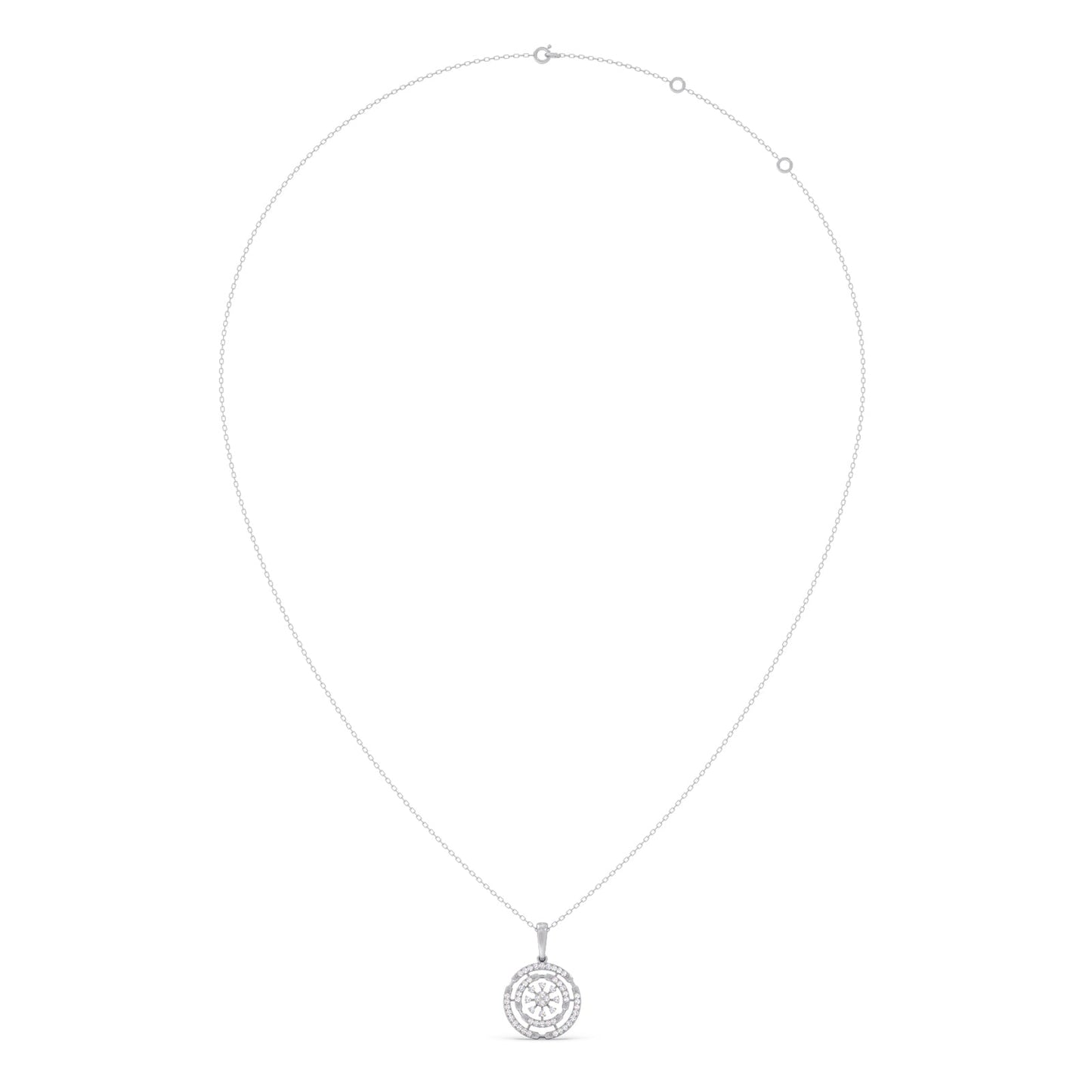 Eternal Oval Diamond Pendant Necklace