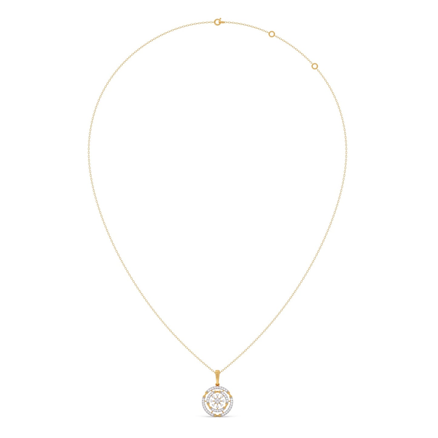 Eternal Oval Diamond Pendant Necklace